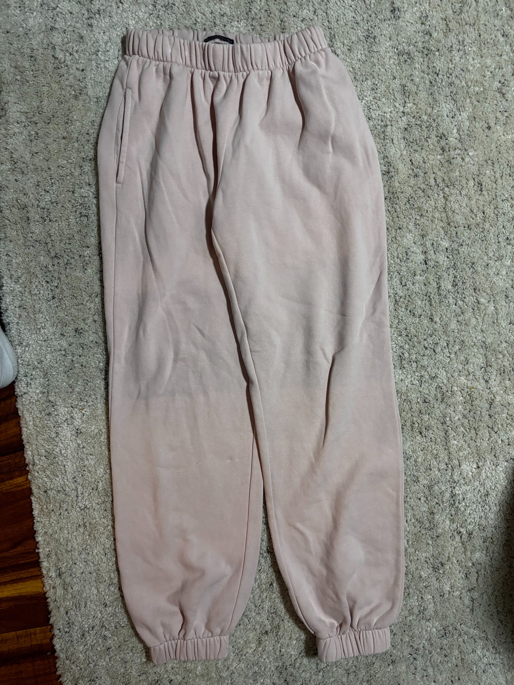 Brandy Melville Jogger Pants Pink Elastic Waist Cuffed